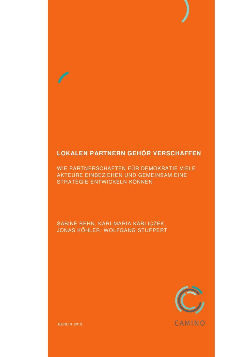 Cover von Lokalen Partnern Gehör verschaffen. Wie Partnerschaften für Demokratie viele Akteure einbeziehen und gemeinsam eine Strategie entwickeln können.