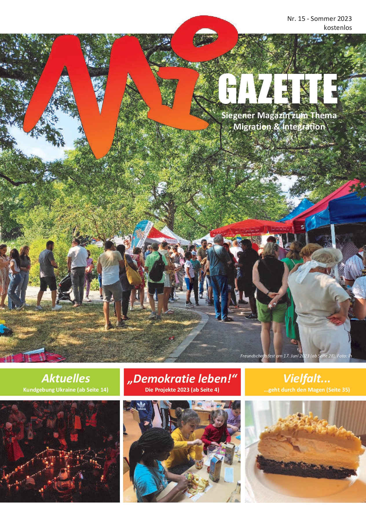 Cover von Migazette Nr. 15 Siegener Magazin zum Thema Migration & Integration