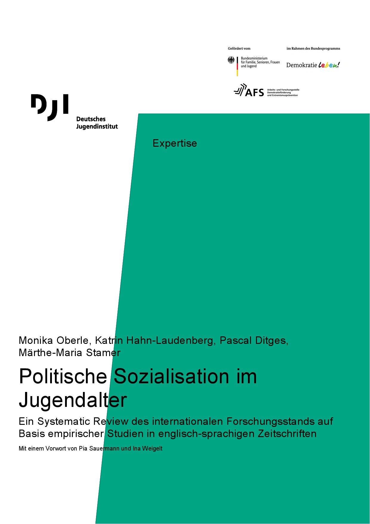 Cover von Politische Sozialisation im Jugendalter. Ein Systematic Review des internationalen Forschungsstands auf Basis empirischer Studien in englisch-sprachigen Zeitschriften