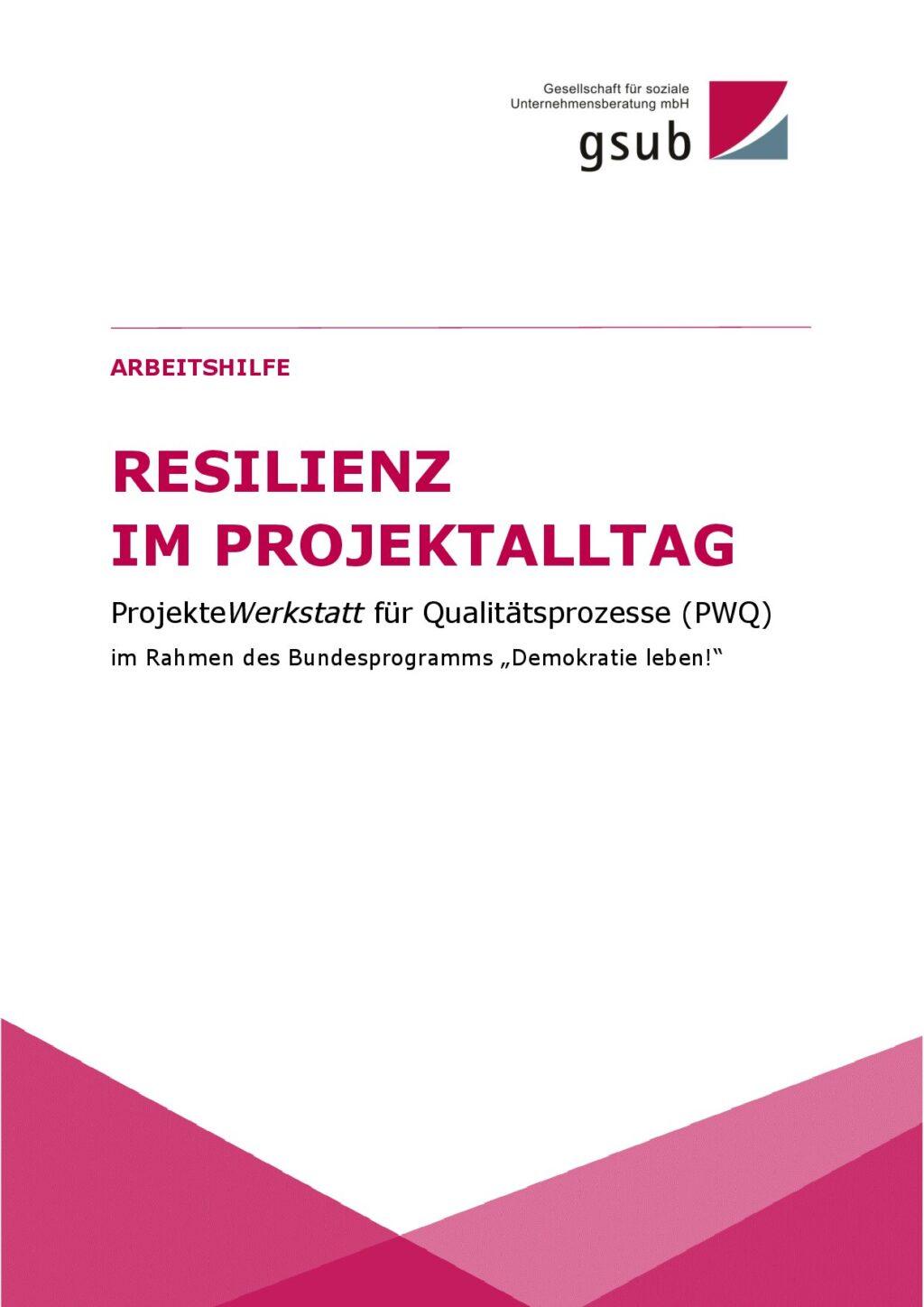 Cover von Resilienz im Projektalltag. Arbeitshilfe
