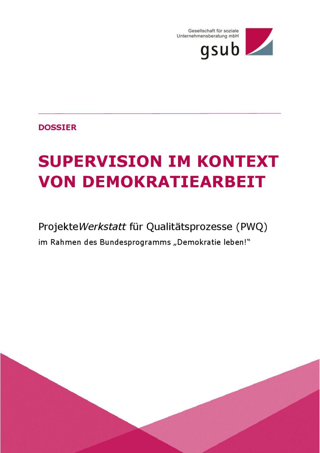 Cover von DOSSIER: Supervision im Kontext von Demokratiearbeit