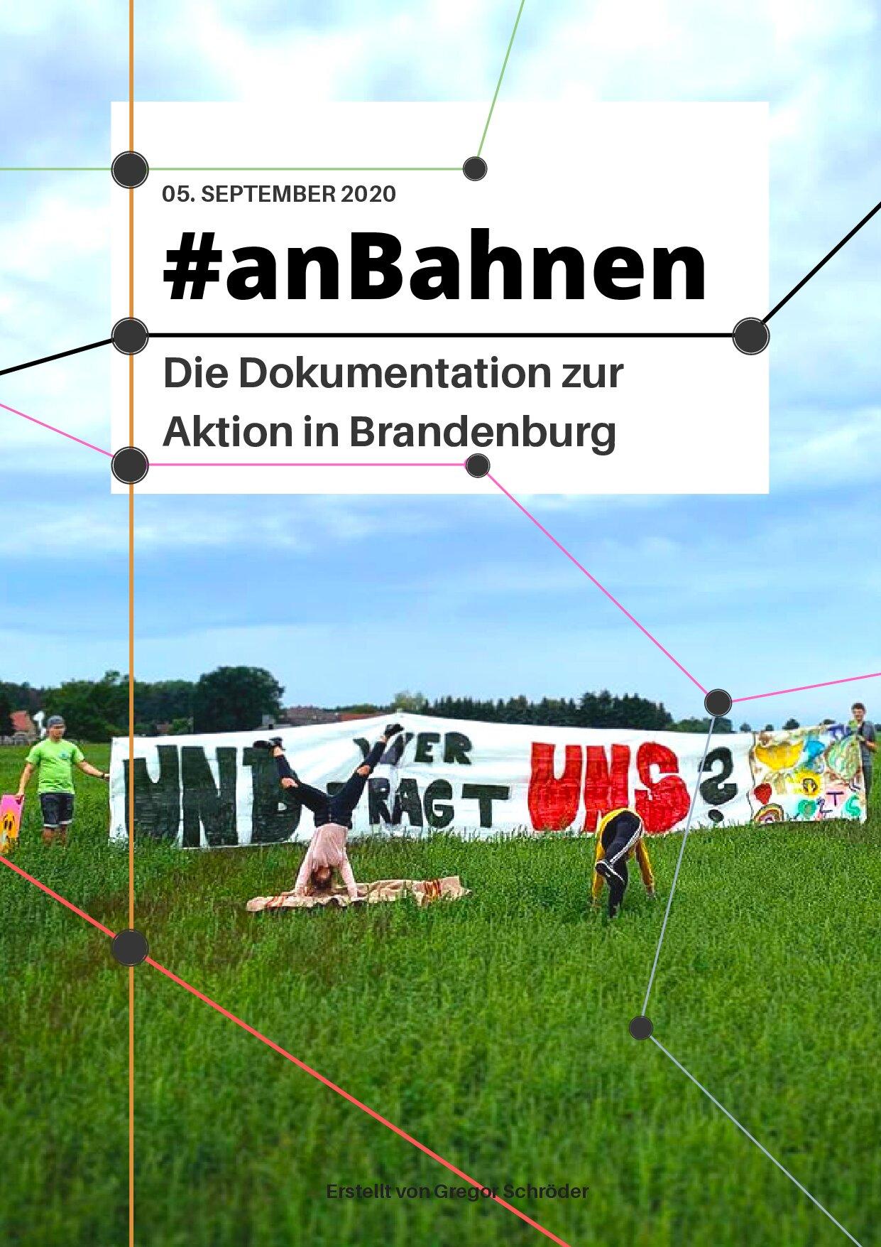 Cover von #anBahnen. Die Dokumentation zur Aktion in Brandenburg