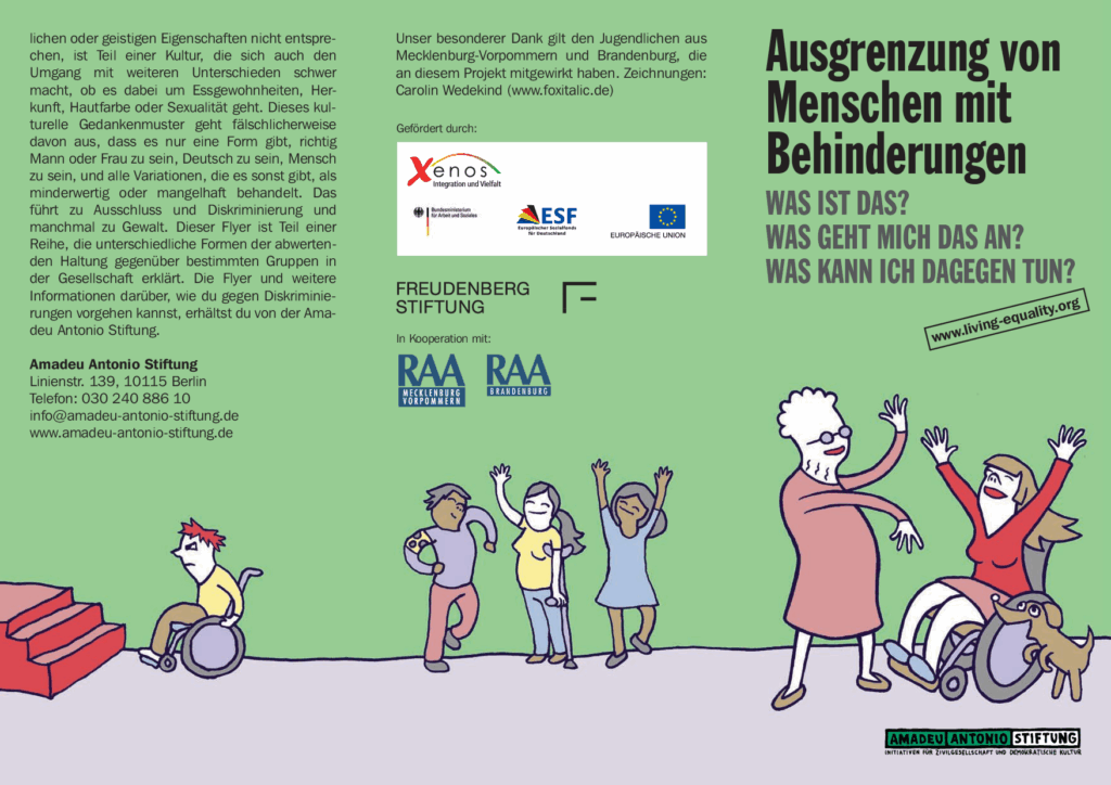 Cover von Ausgrenzung von Menschen mit Behinderungen – Was ist das? Was geht mich das an? Was kann ich dagegen tun?