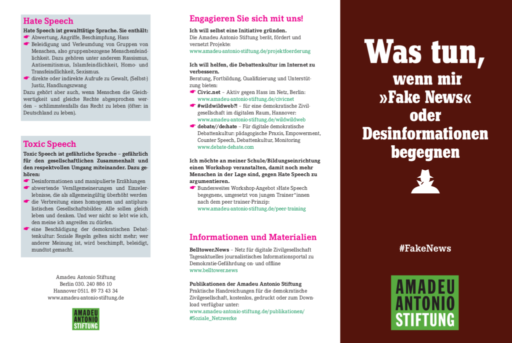 Cover von Was tun, wenn mir »Fake News« oder Desinformationen begegnen. #FakeNews