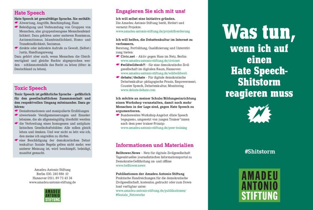 Cover von Was tun, wenn ich auf einen Hate Speech-Shitstorm reagieren muss. #Shitstorm