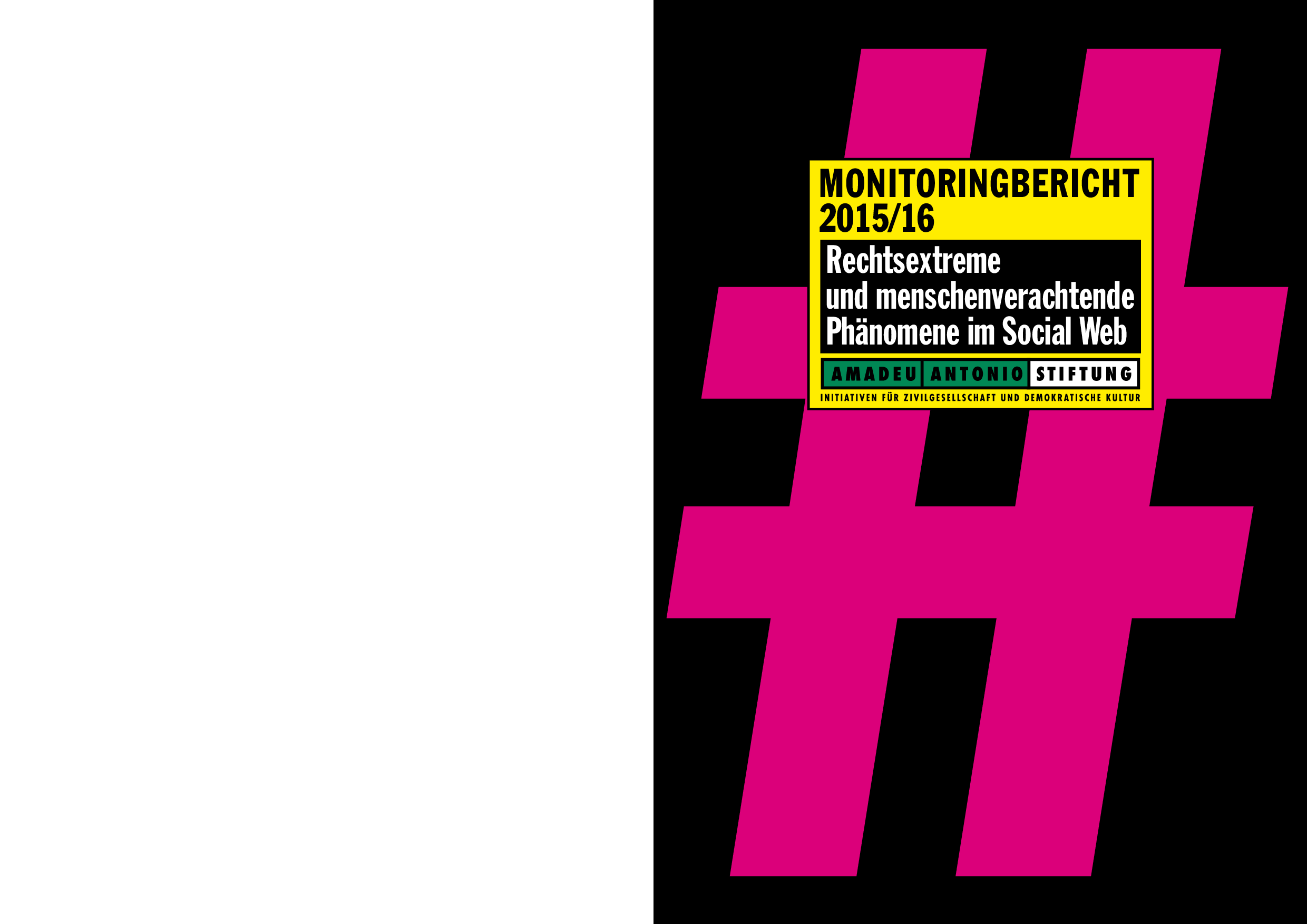 Cover von Monitoringbericht 2015/16. Rechtsextreme und menschenverachtende Phänomene im Social Web