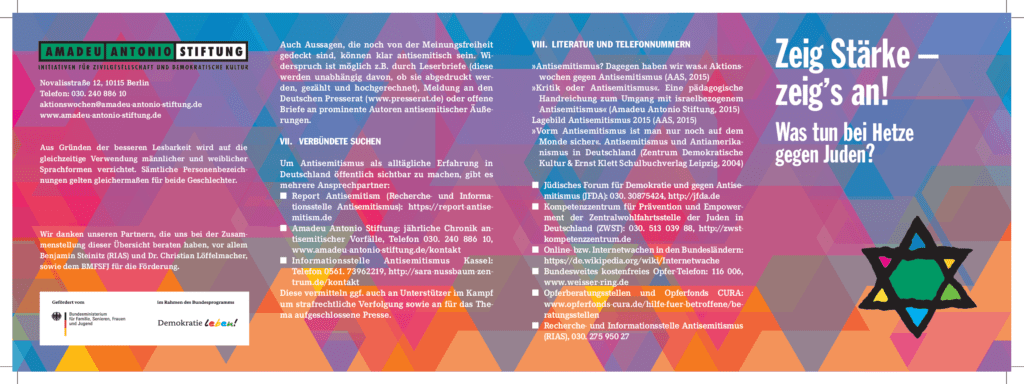 Cover von Zeig Stärke – zeig’s an! Was tun bei Hetze gegen Juden?