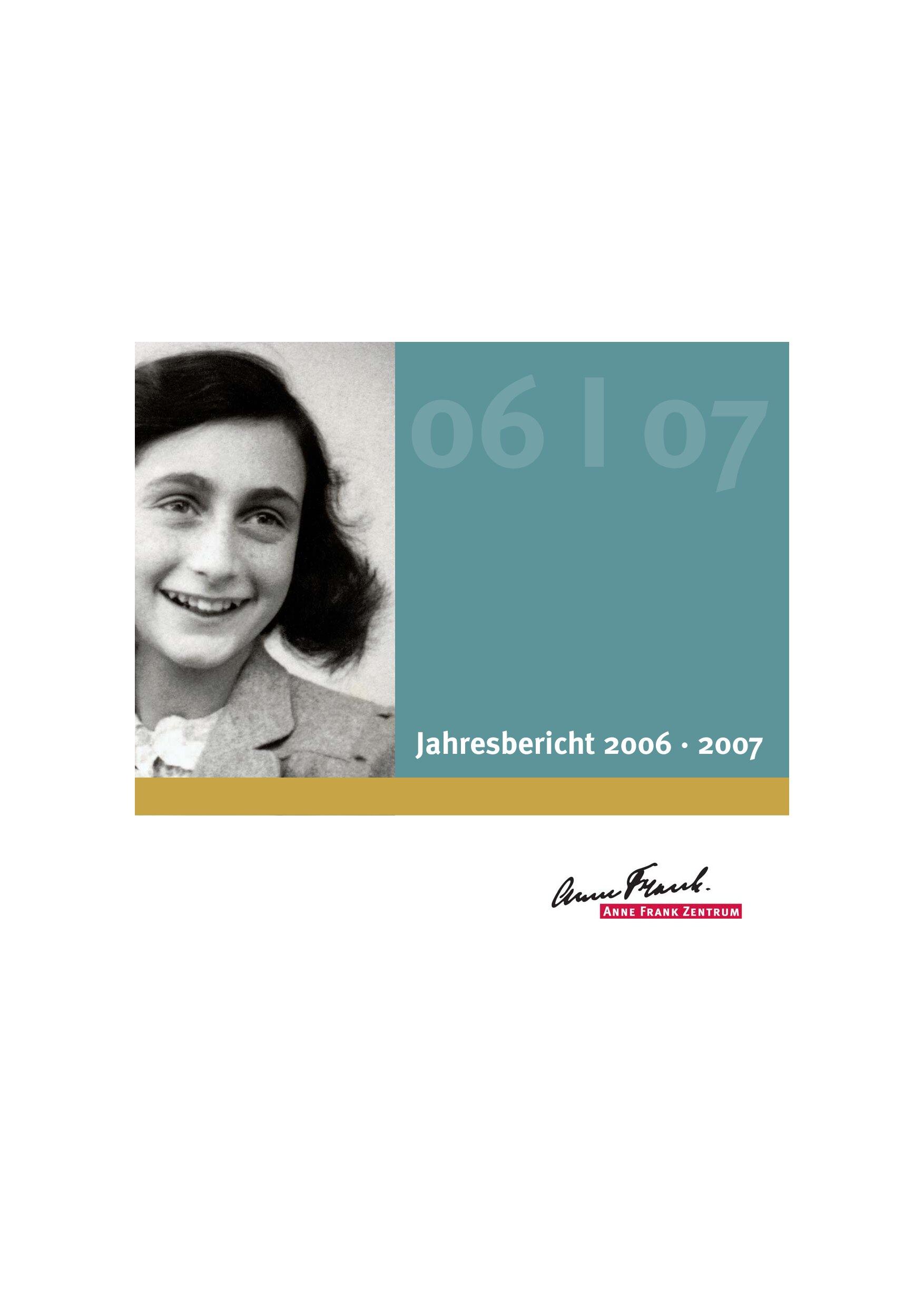 Cover von Jahresbericht 2006 – 2007