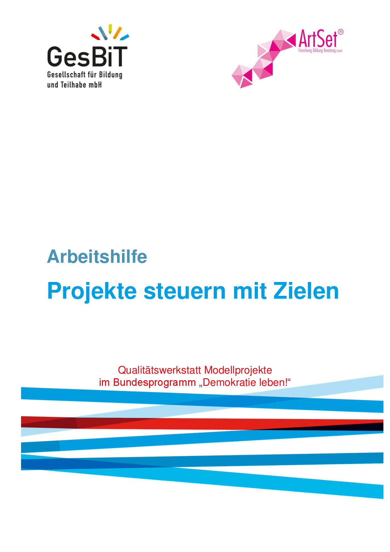 Cover von Projekte steuern mit Zielen. Qualitätswerkstatt Modellprojekte im Bundesprogramm "Demokratie leben!"