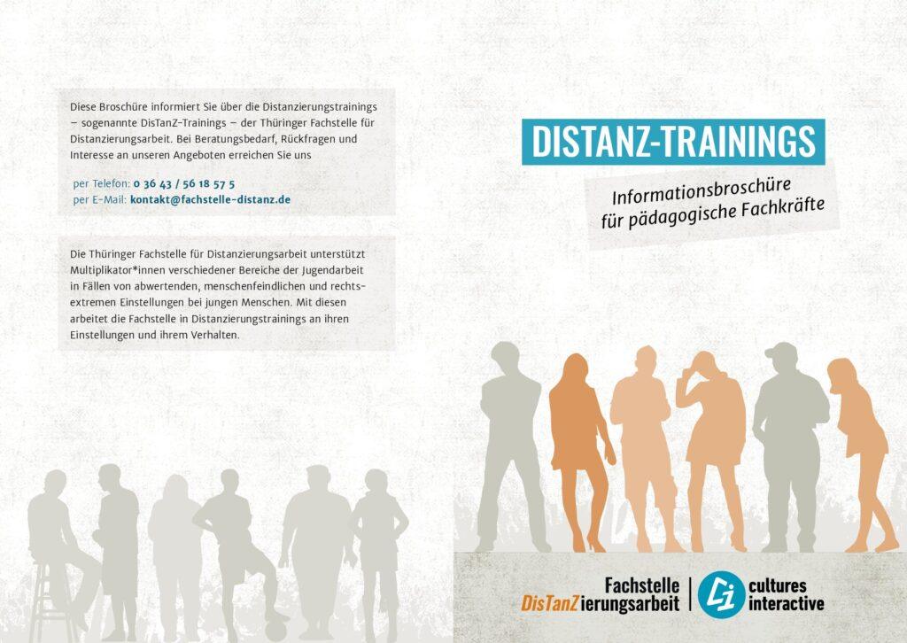 Cover von Distanz-Trainings. Informationsbroschüre für pädagogische Fachkräfte
