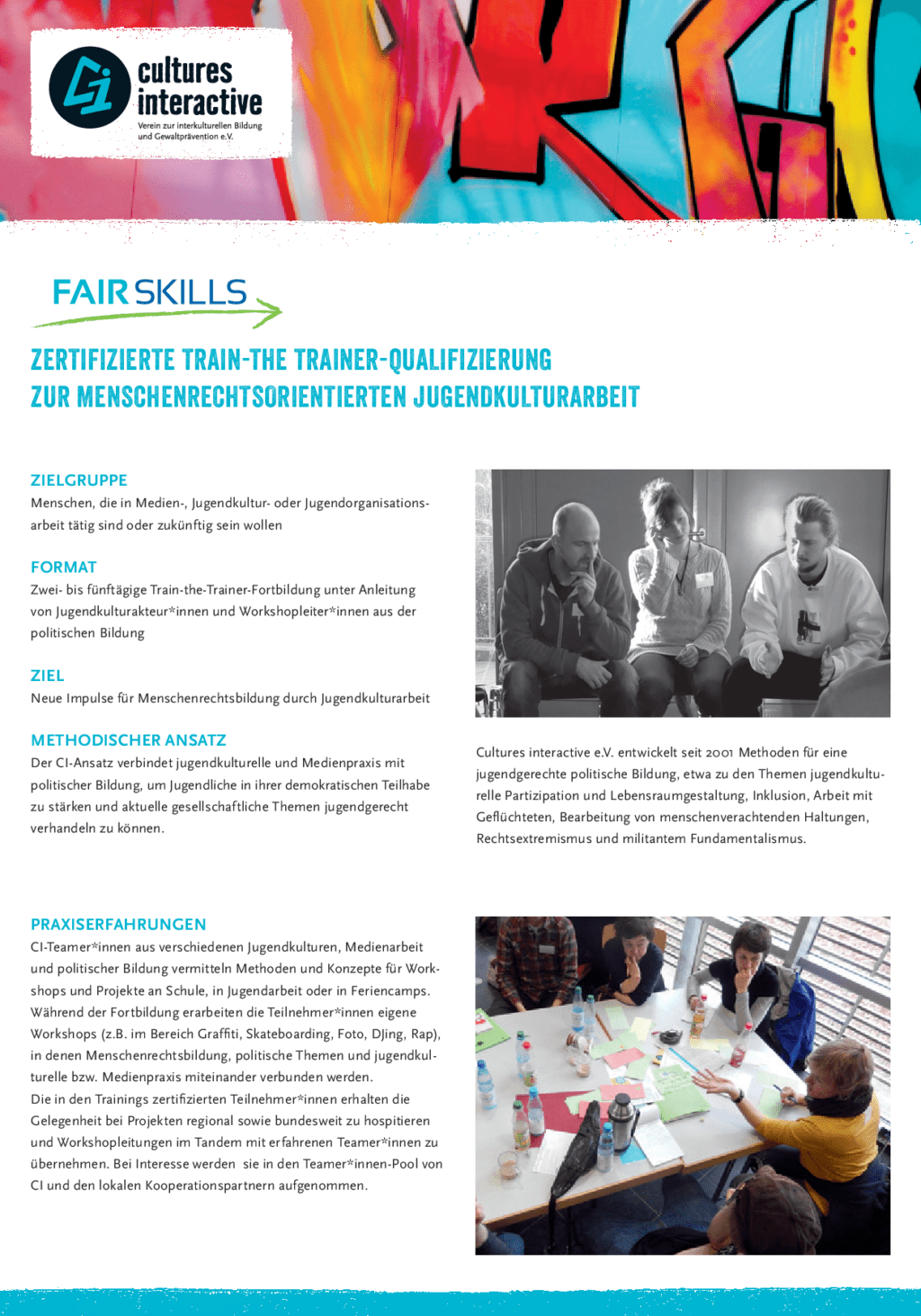 Cover von Fairskills. Zertifizierte Train-the trainer-Qualifizierung zur menschenrechtsorientierten Jugendkulturarbeit