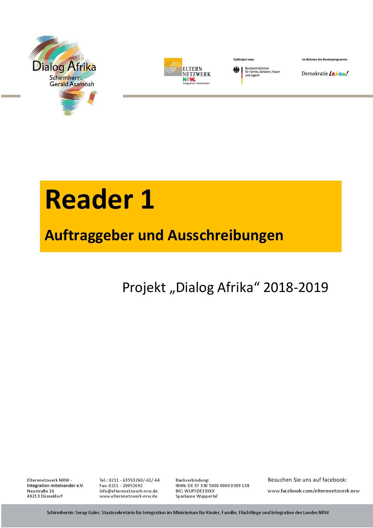 Cover von Reader 1 Auftraggeber und Ausschreibungen; Reader 2 Presse- und Öffentlichkeitsarbeit; Reader 3 Projektentwicklung und Antragsstellung; Reader 4 Projektmanagement und Finanzcontrolling; Reader 5 Workshop zur Finanzplanaufstellung