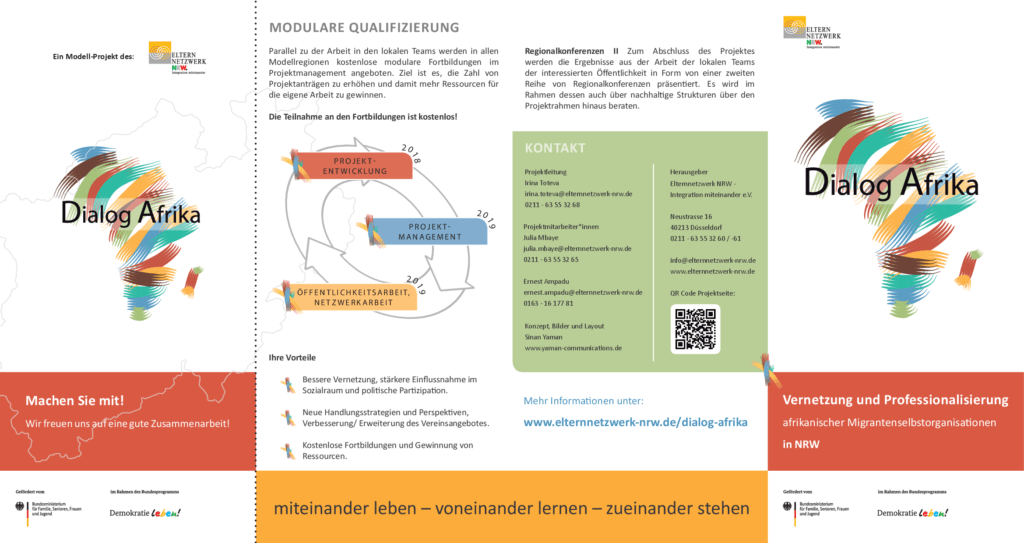 Cover von Dialog Afrika – Vernetzung und Professionalisierung afrikanischer Migrantenselbstorganisationen in NRW