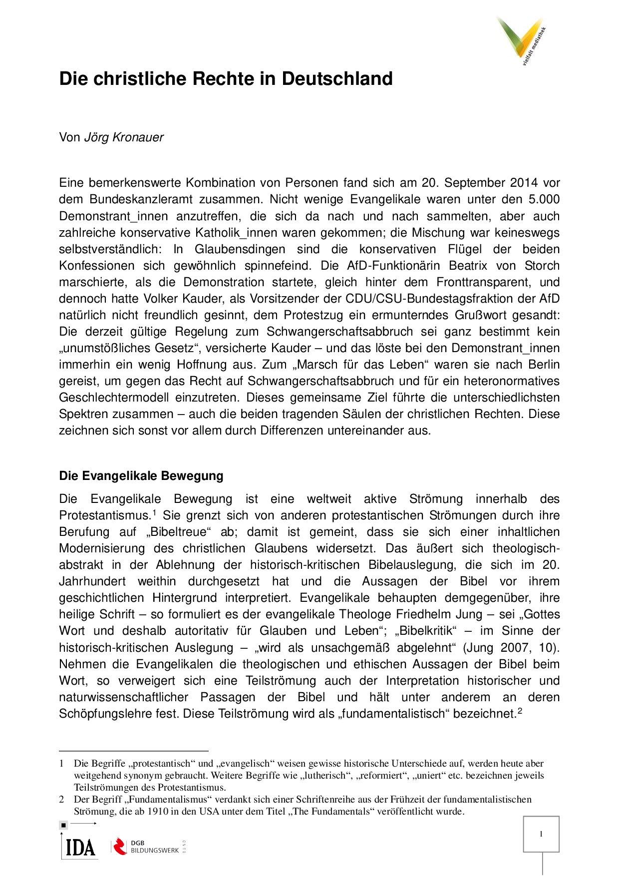 Cover von Die christliche Rechte in Deutschland