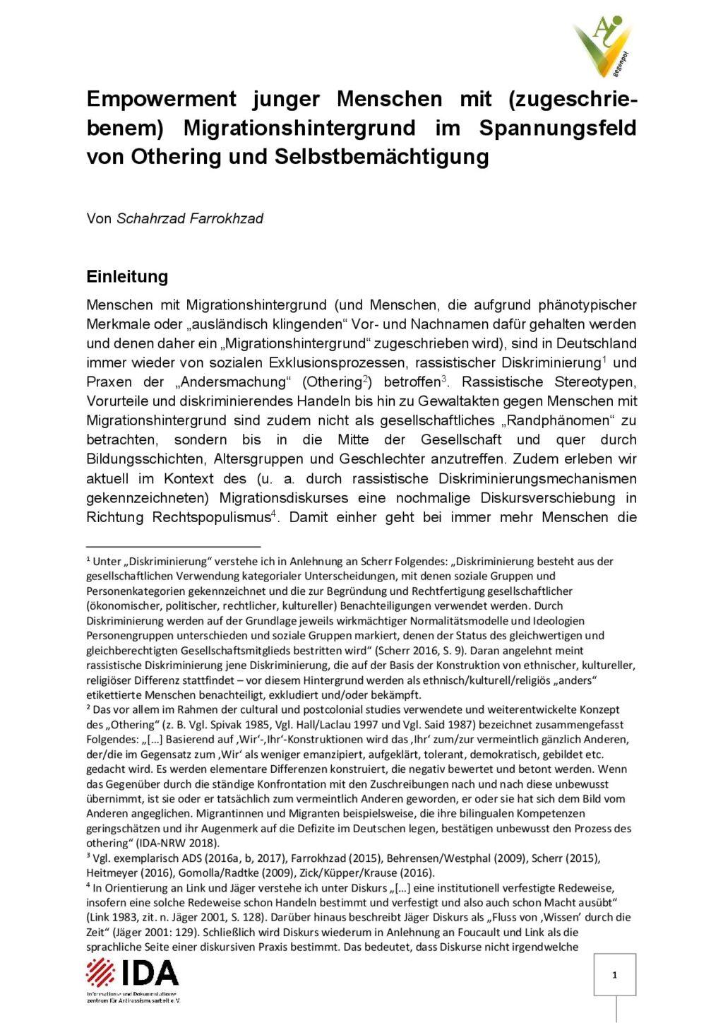 Cover von Empowerment junger Menschen mit (zugeschriebenem) Migrationshintergrund im Spannungsfeld von Othering und Selbstbemächtigung