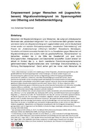 Cover von Empowerment junger Menschen mit (zugeschriebenem) Migrationshintergrund im Spannungsfeld von Othering und Selbstbemächtigung
