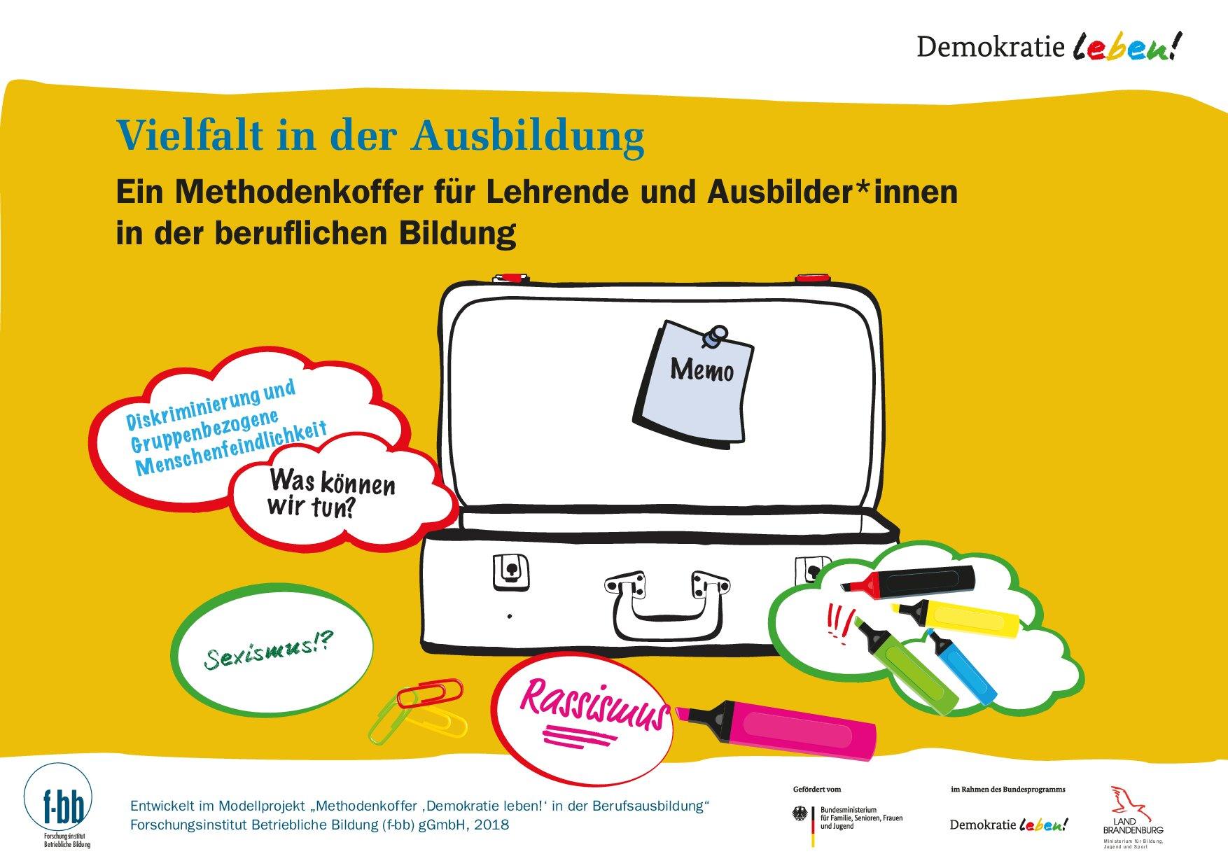 Cover von Vielfalt in der Ausbildung. Ein Methodenkoffer für Lehrende und Ausbilder*innen in der beruflichen Bildung