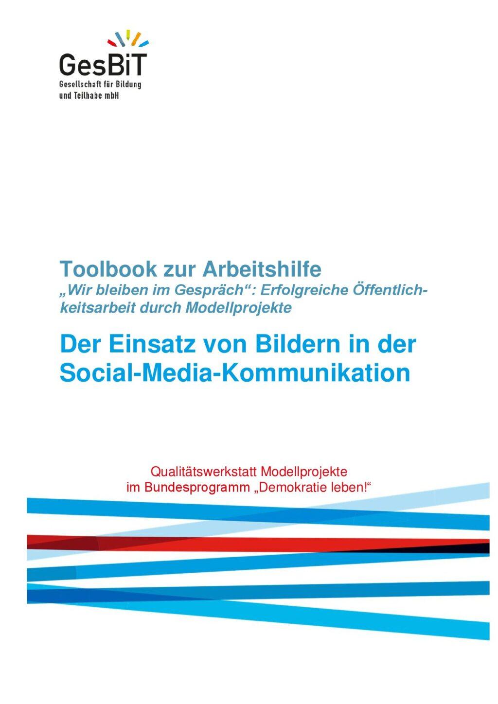 Cover von Der Einsatz von Bildern in der Social-Media-Kommunikation. Toolbook zur Arbeitshilfe "Wir bleiben im Gespräch": Erfolgreiche Öffentlichkeitsarbeit durch Modellprojekte.