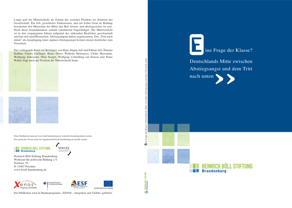 Cover von Eine Frage der Klasse? Deutschlands Mitte zwischen Abstiegsangst und dem Tritt nach unten
