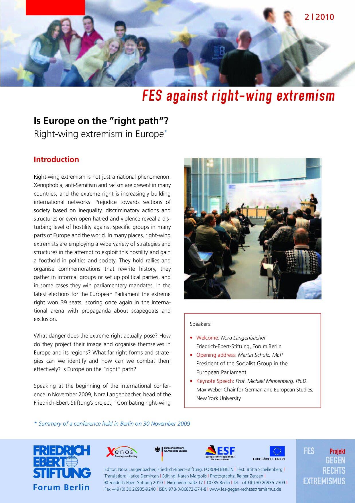 Cover von Is Europe on the "right path"? Right-wing extremism in Europe
