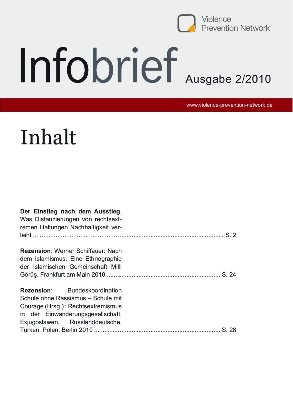 Cover von Infobrief Ausgabe 2/2010