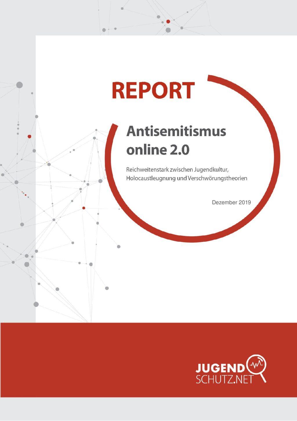 Cover von Report: Antisemitismus online 2.0. Reichweitenstark zwischen Jugendkultur, Holocaustleugnung und Verschwörungstheorien