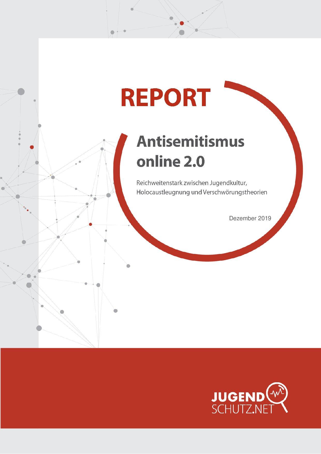 Cover von Report: Antisemitismus online 2.0. Reichweitenstark zwischen Jugendkultur, Holocaustleugnung und Verschwörungstheorien