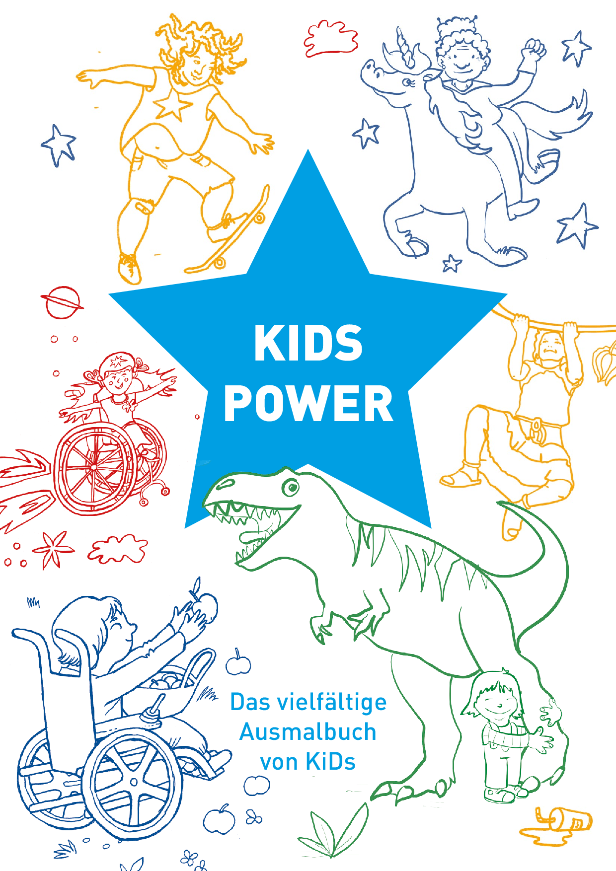 Cover von Kidspower. Das vielfältige Ausmalbuch von KiDs.