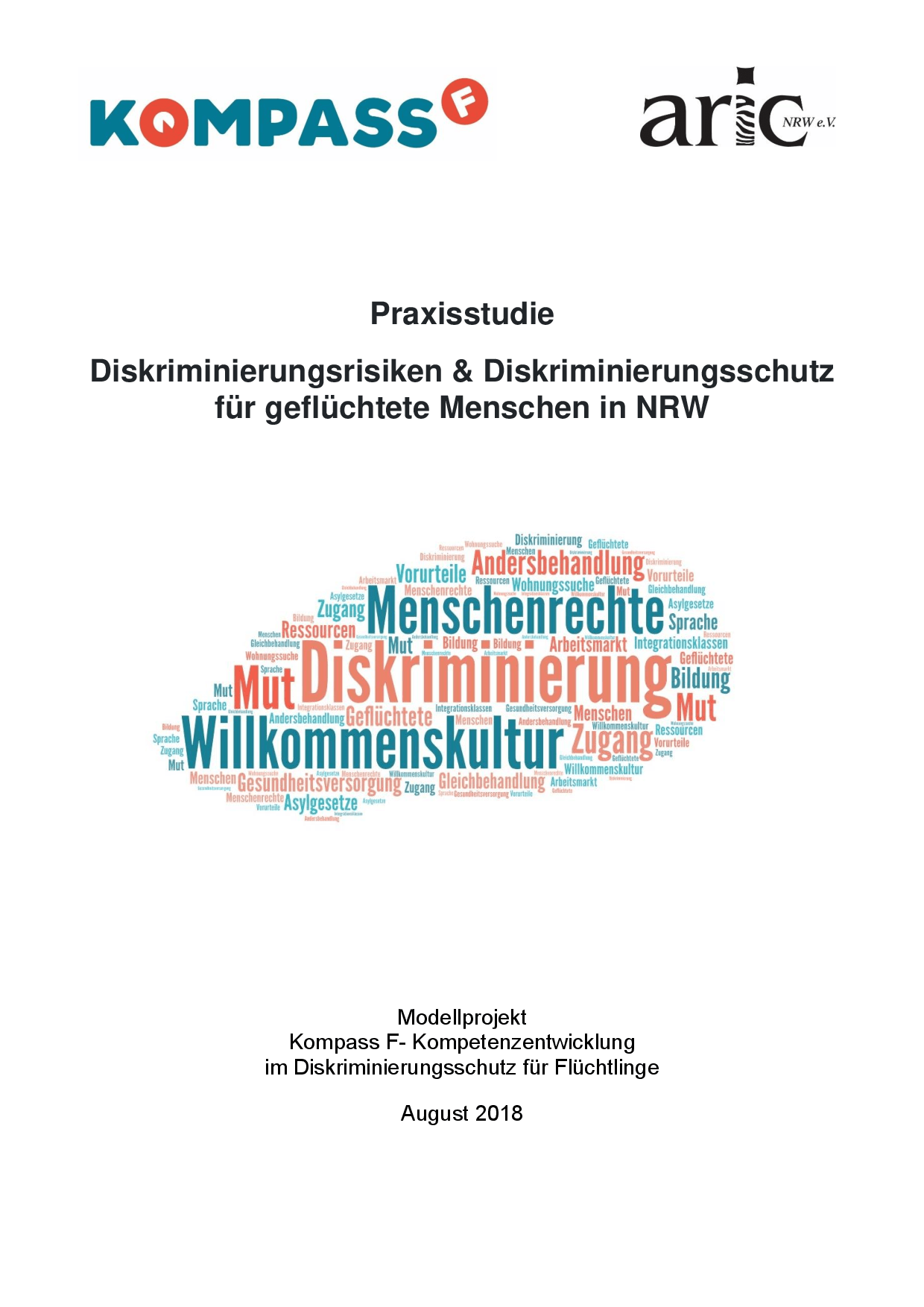 Cover von Praxisstudie Diskriminierungsrisiken & Diskriminierungsschutz für geflüchtete Menschen in NRW