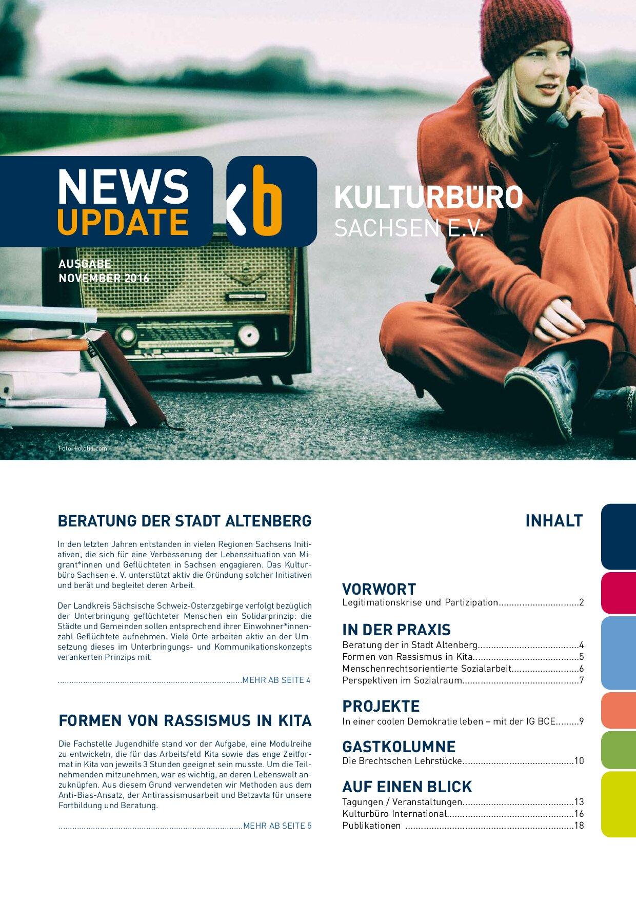 Cover von News update Ausgabe November 2016