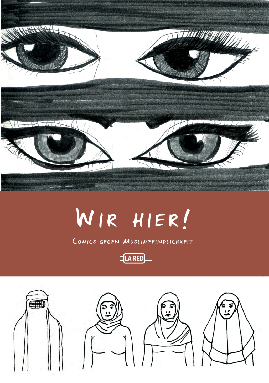 Cover von Wir hier! Comics gegen Muslimfeindlichkeit