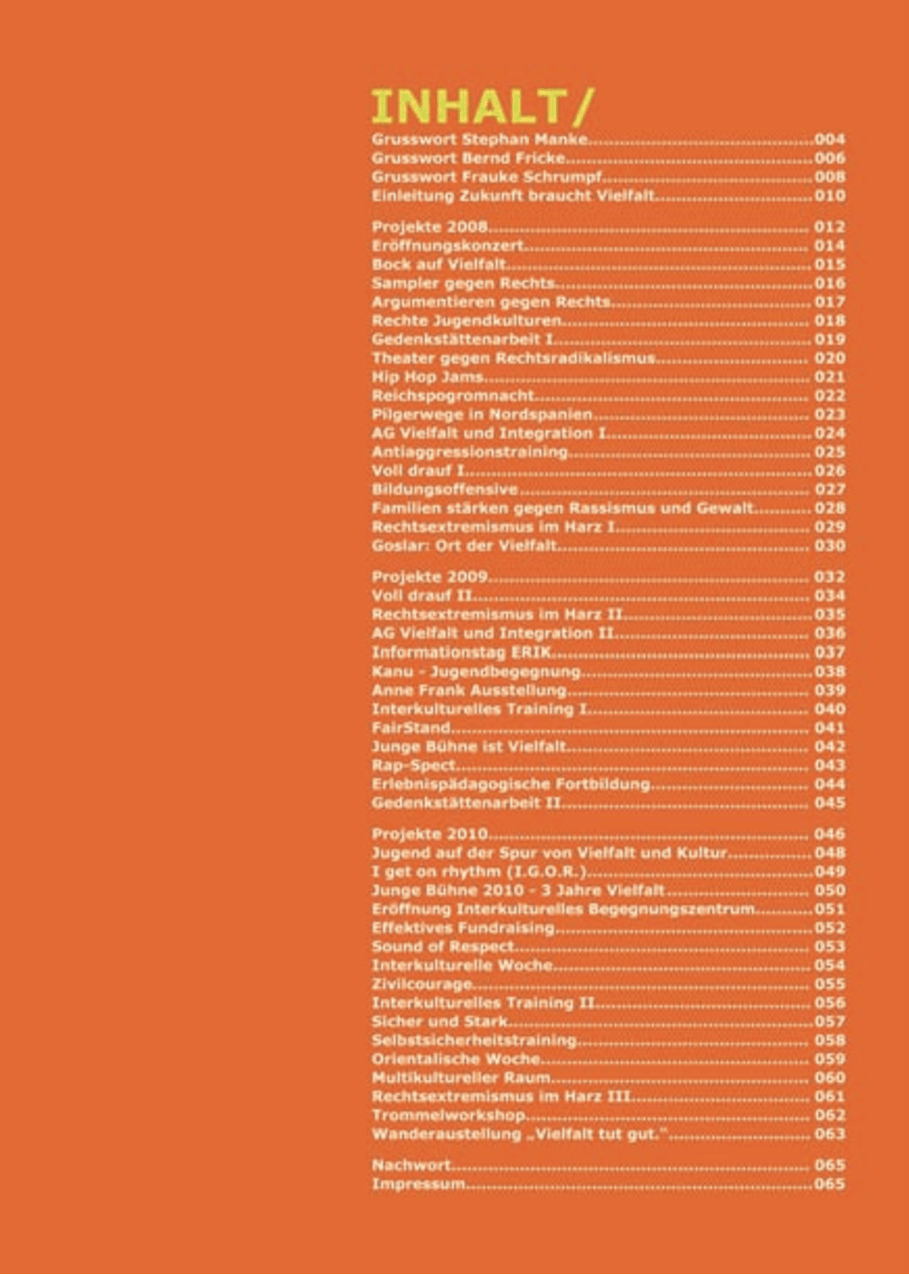 Cover von Zukunft braucht Vielfalt / Lokaler Aktionsplan Goslar / 2007-2010