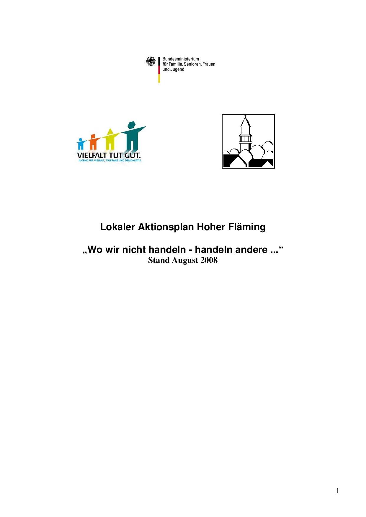 Cover von Lokaler Aktionsplan Hoher Fläming