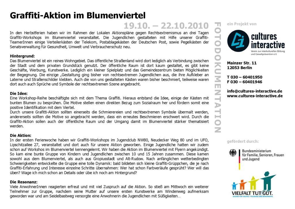 Cover von Graffiti-Aktion im Blumenviertel