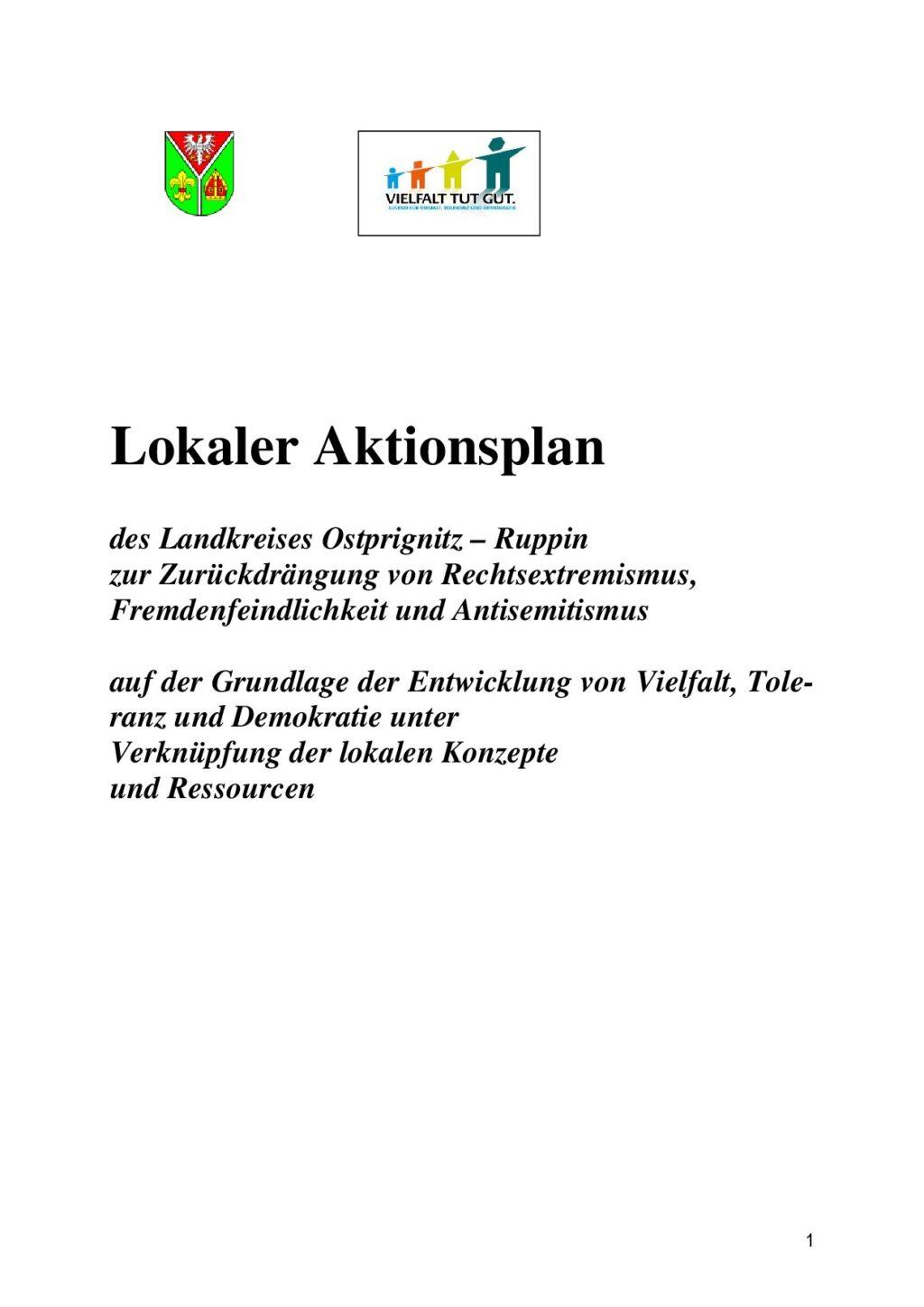 Cover von Lokaler Aktionsplan des Landkreises Ostprignitz-Ruppin