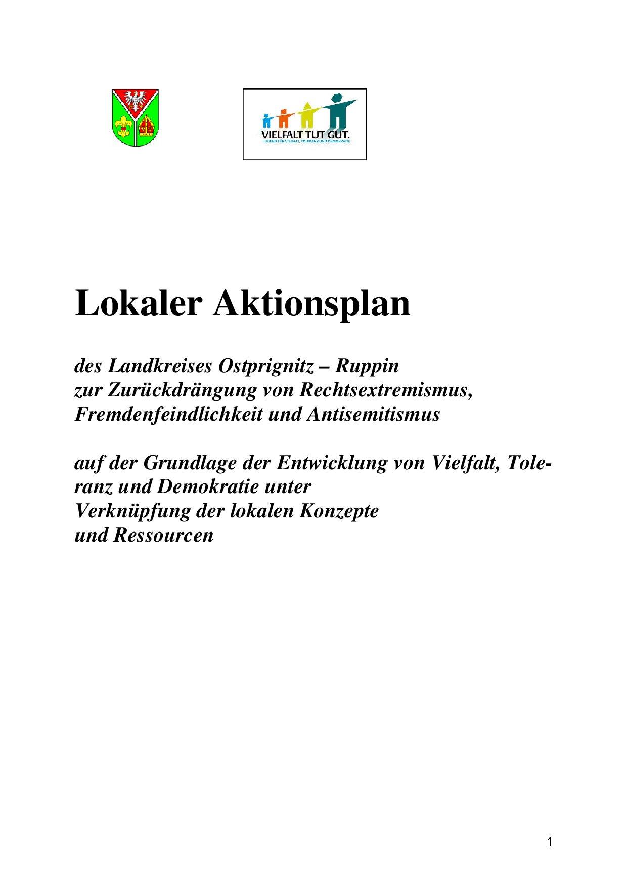 Cover von Lokaler Aktionsplan des Landkreises Ostprignitz-Ruppin