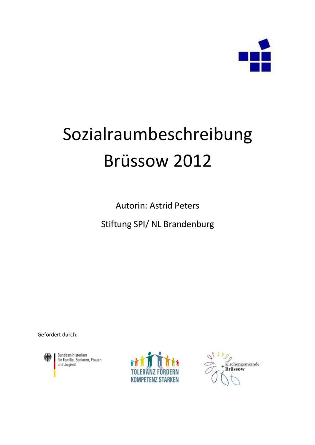 Cover von Sozialraumbeschreibung Brüssow 2012