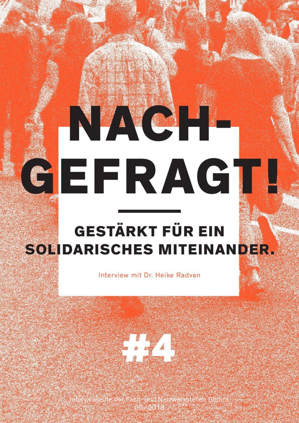 Cover von Nachgefragt! #4 Gestärkt für ein solidarisches Miteinander. Interview mit Dr. Heike Radvan