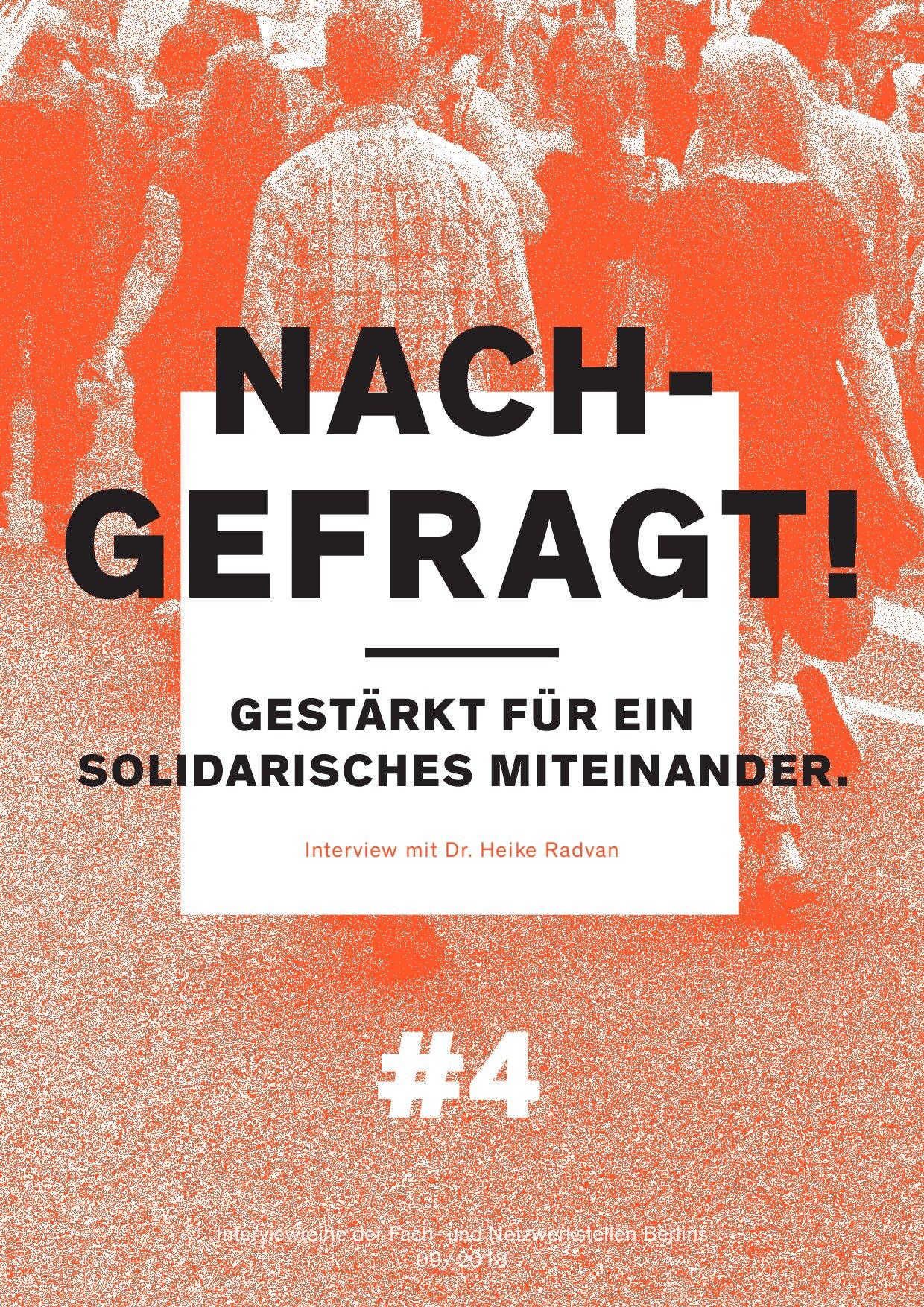 Cover von Nachgefragt! #4 Gestärkt für ein solidarisches Miteinander. Interview mit Dr. Heike Radvan