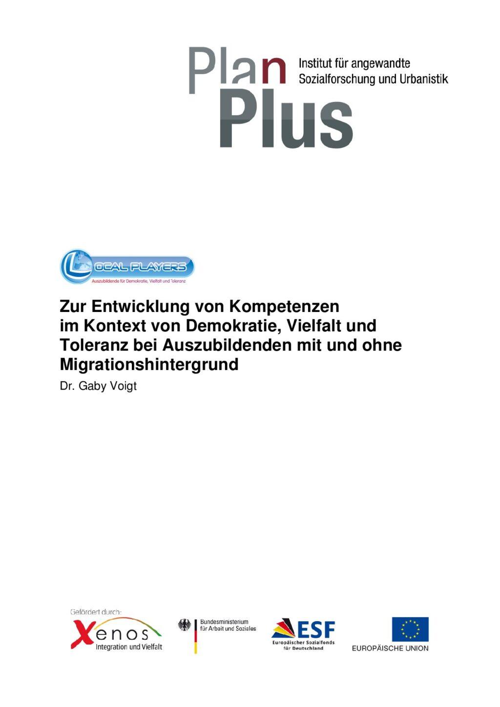 Cover von Zur Entwicklung von Kompetenzen im Kontext von Demokratie, Vielfalt und Toleranz bei Auszubildenden mit und ohne Migrationshintergrund