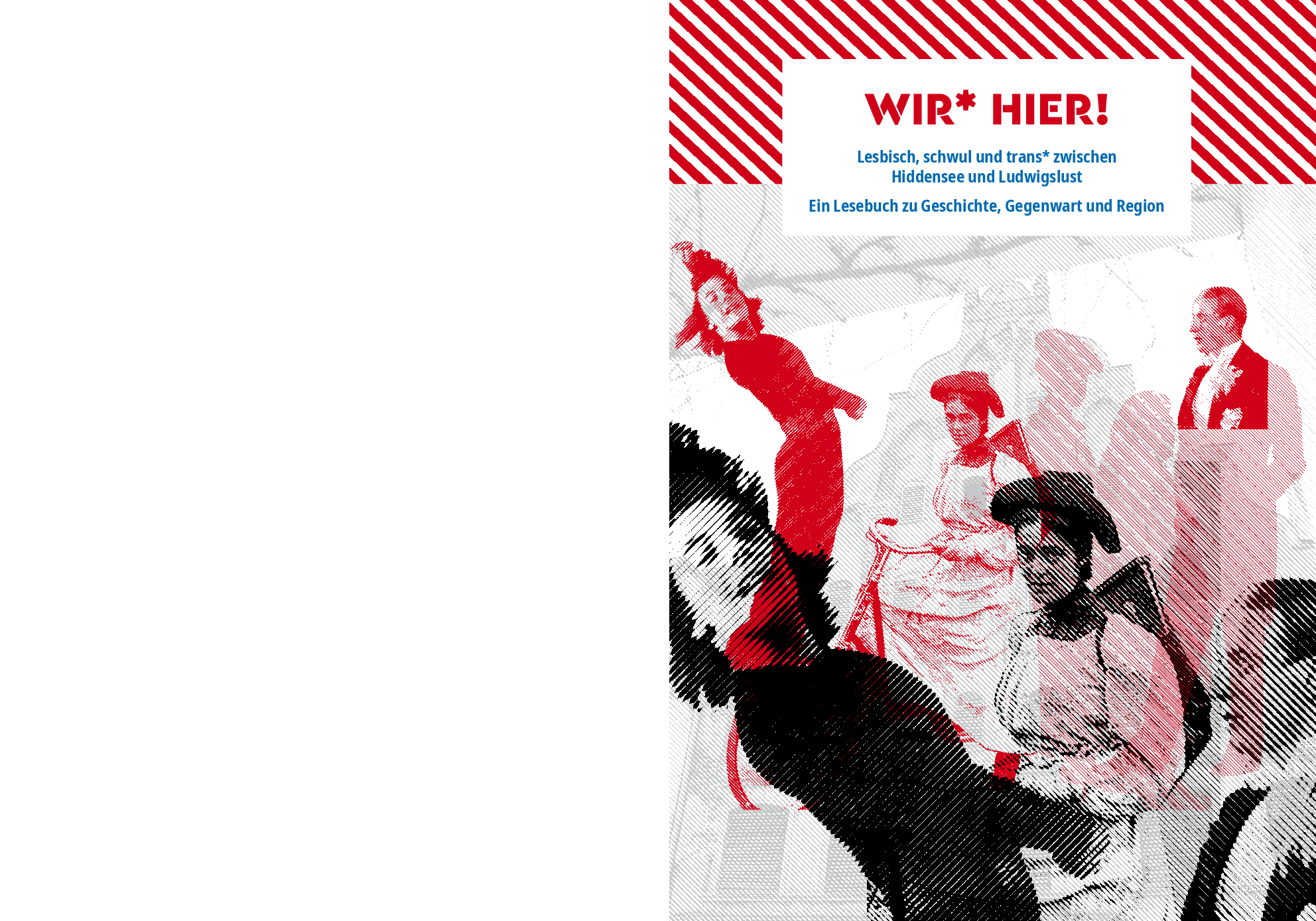 Cover von Wir* hier! Lesbisch, schwul und trans* zwischen Hiddensee und Ludwigslust. Ein Lesebuch zu Geschichte, Gegenwart und Region