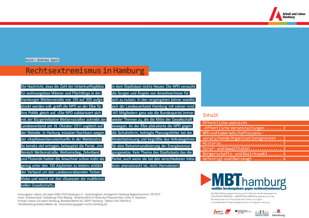 Cover von Rechtsextremismus in Hamburg