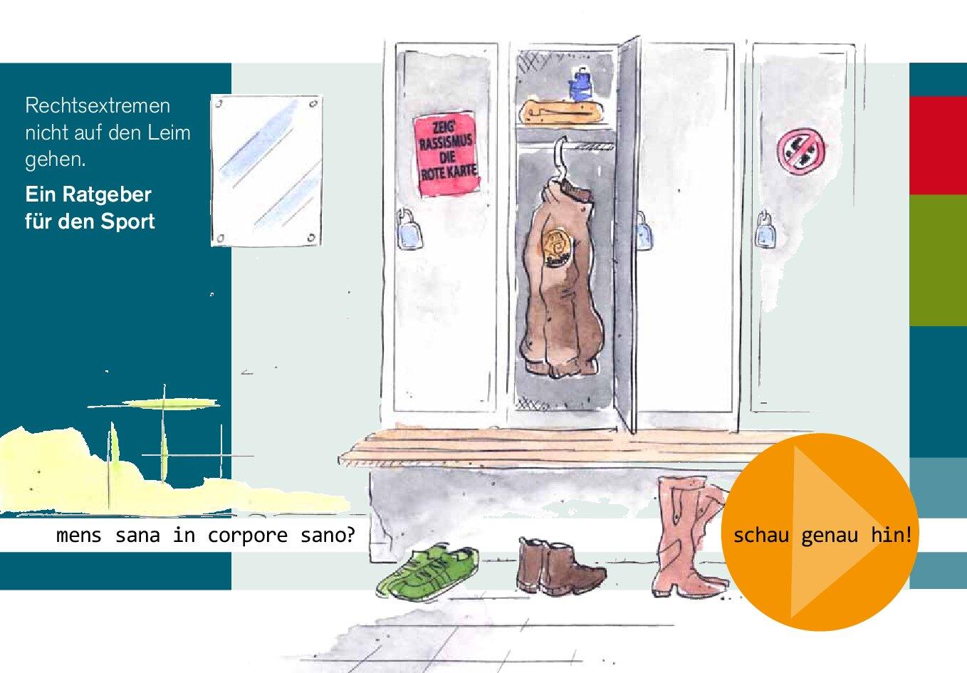 Cover von mens sana in corpore sano? Rechtsextremen nicht auf den Leim gehen. Ein Ratgeber für den Sport