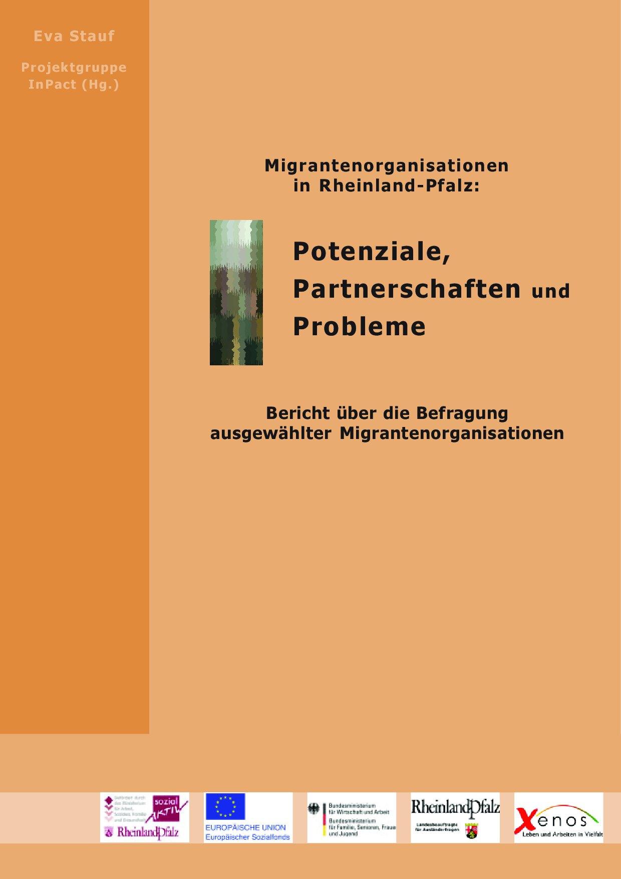 Cover von Migrantenorganisationen in Rheinland-Pfalz: Potenziale, Partnerschaften und Probleme. Bericht über die Befragung ausgewählter Migrantenorganisationen