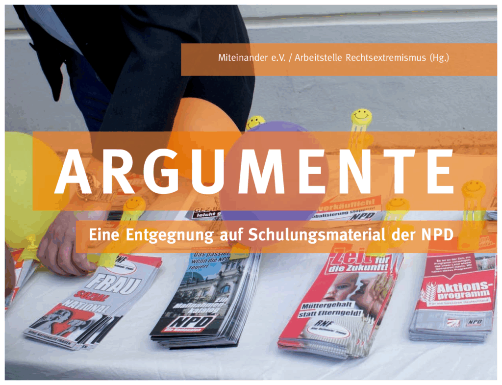 Cover von Argumente. Eine Entgegnung auf Schulungsmaterialien der NPD