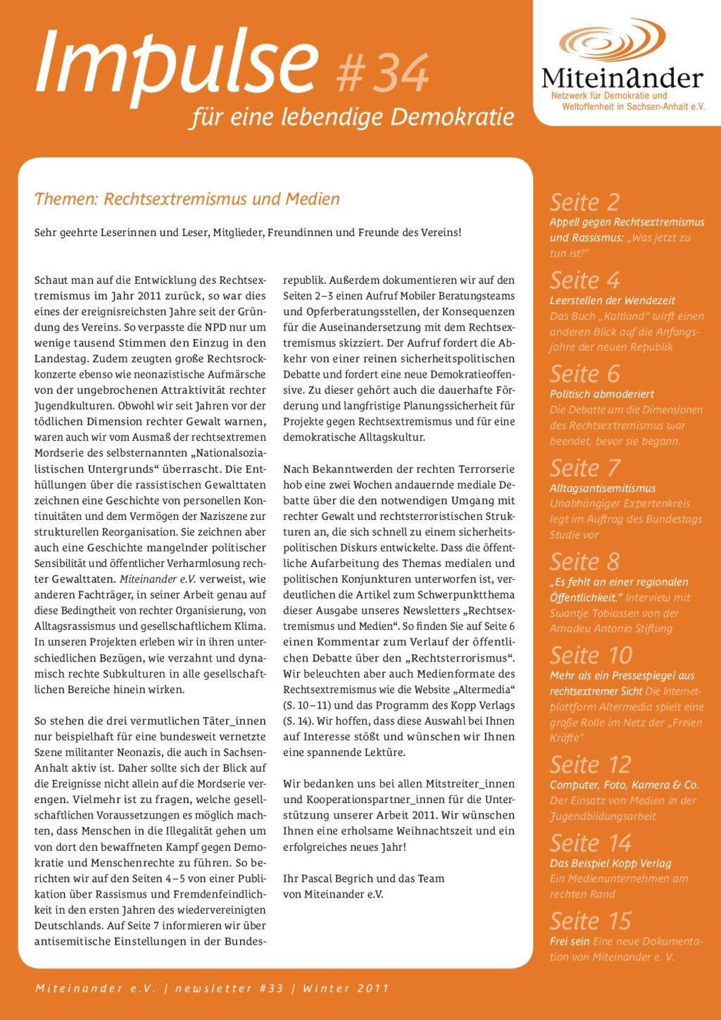 Cover von Impulse für eine lebendige Demokratie #34