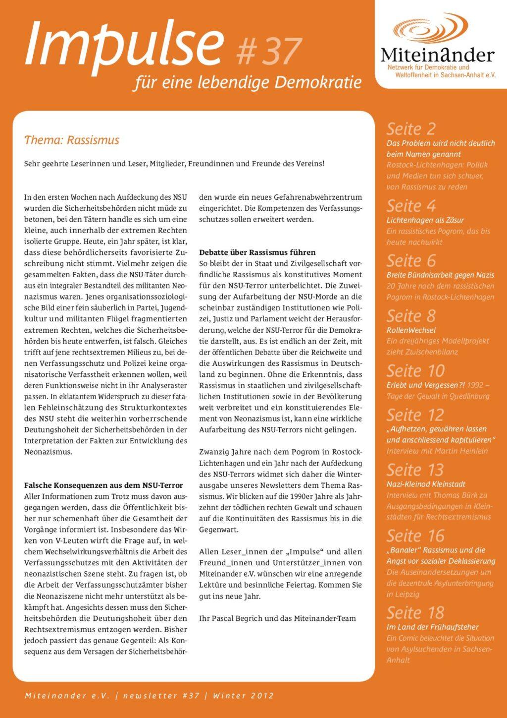 Cover von Impulse für eine lebendige Demokratie #37