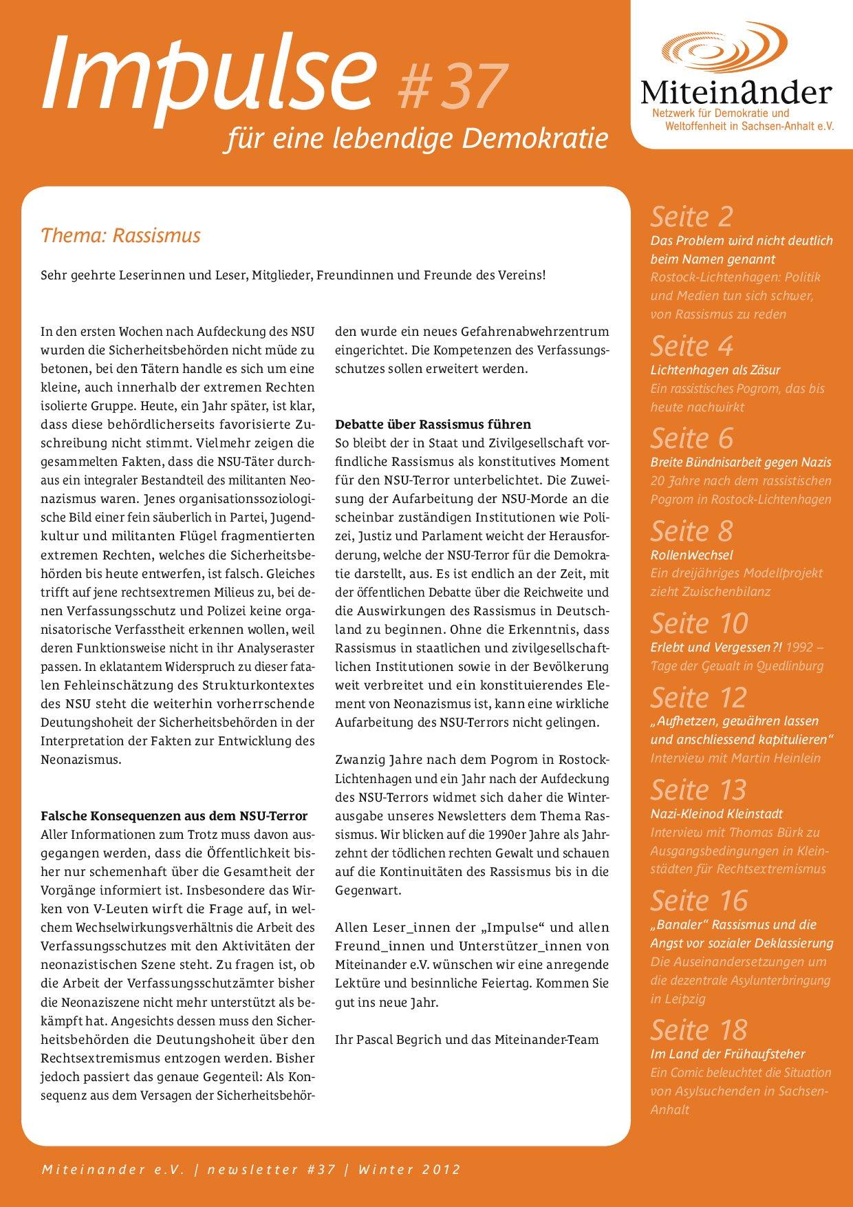 Cover von Impulse für eine lebendige Demokratie #37