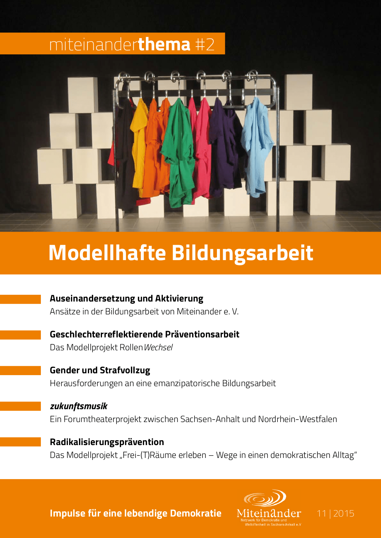 Cover von miteinanderthema #2 Modellhafte Bildungsarbeit