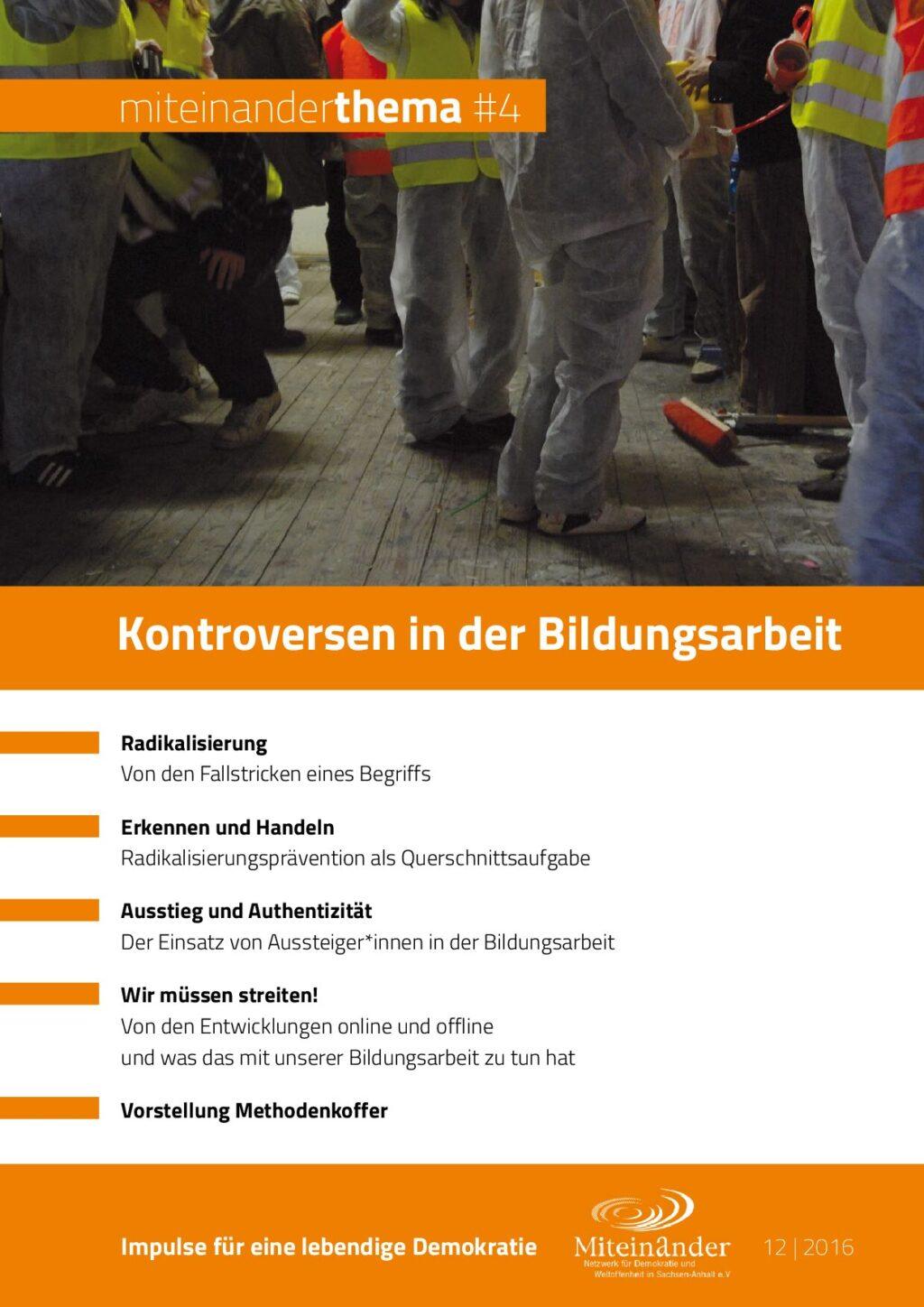 Cover von miteinanderthema #4. Kontroversen in der Bildungsarbeit
